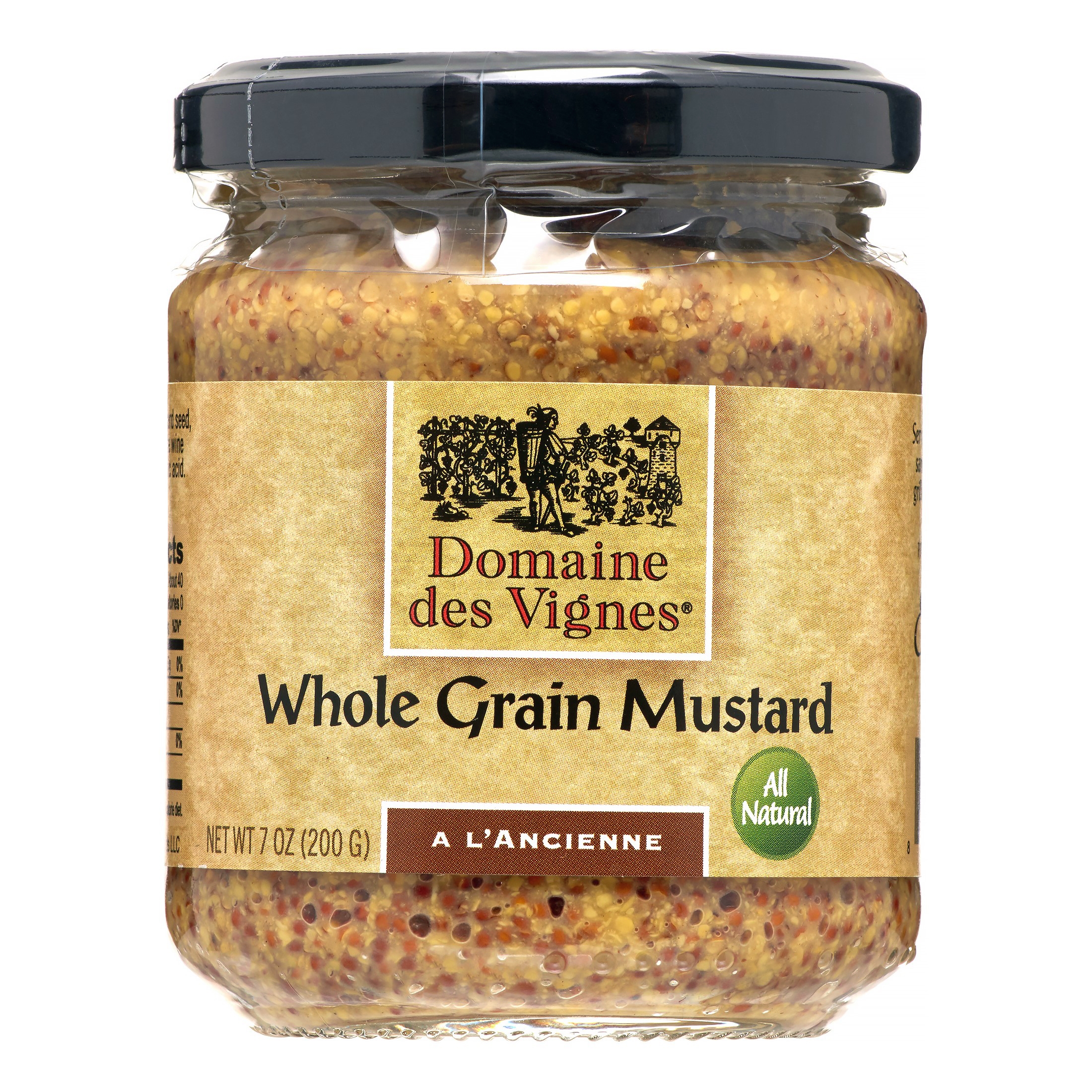 Domain Des Vignes , French whole Grain Mustard 7 Oz
