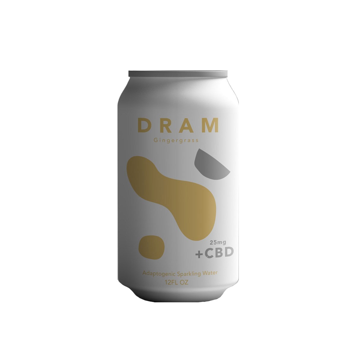 Dram Gingergrass Adaptogenic CBD Sparkling Water 12 Oz 25 Mg CBD