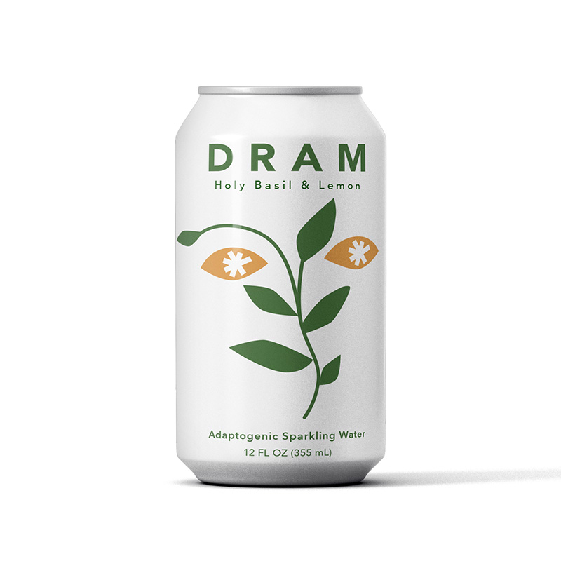 Dram Apothecary Holy Basil & Lemon – Adaptogenic Sparkling Water