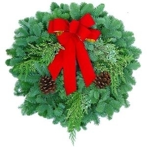 Fresh Decorated Christmas Wreath 20 