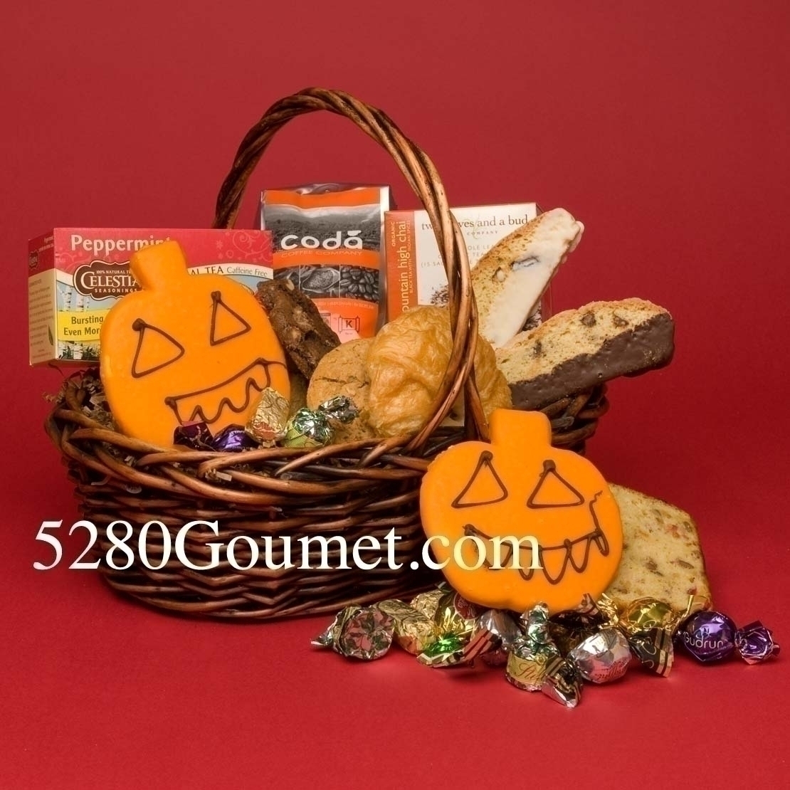 Seasonal Decorated Colorado Coffee, Tea and Pastry Basket