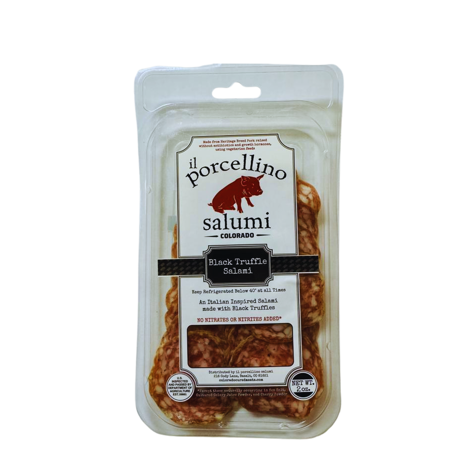 Il Porcellino Black Truffle Salami Sliced 2 Oz