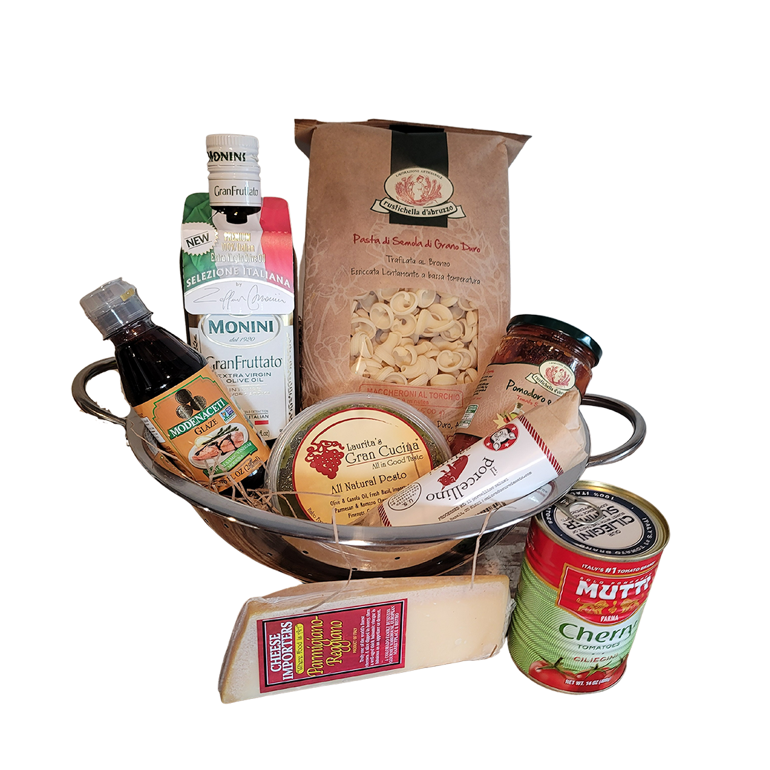 Italian Pasta Basket Original Italian imported Pasta, Locally Made pesto.