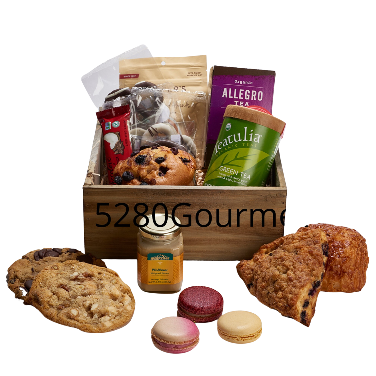 Tea & local Colorado Honey Basket, and local fresh baked Cookies