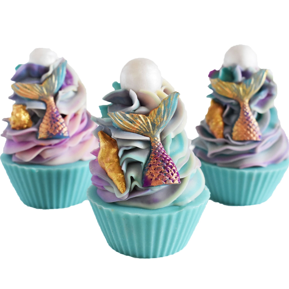 Mermaid Kisses Artisan Soap Cupcake