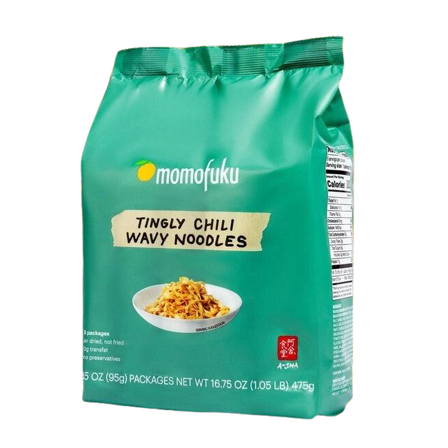 Momofuku tingly chili wavy noodles
