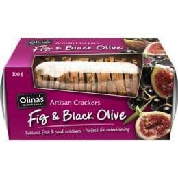 Olina's fig and black olive crackers 3.5 Oz