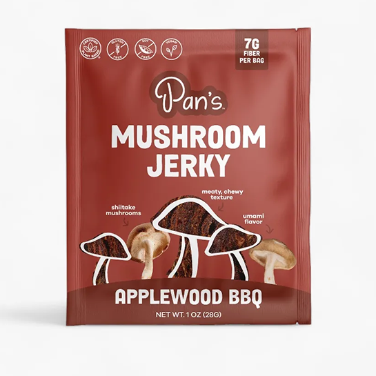 Pan’s Mushroom Jerky – Applewood BBQ Plant-Based Snack