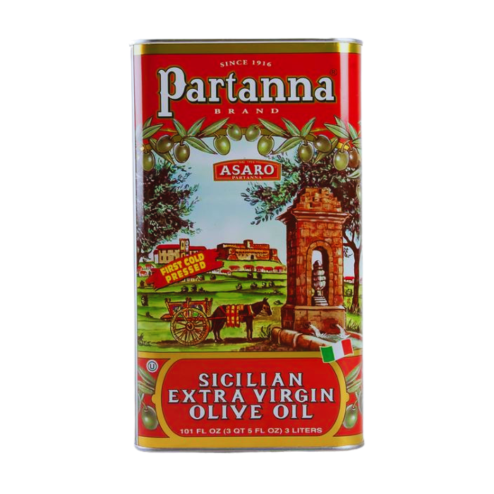 E.V. Partanna Sicilian Extra Virgin Olive Oil – 3 Liters