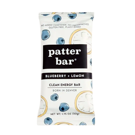 Patterbar Blueberry Lemon Energy Bar – Plant-Based Fruit Snack
