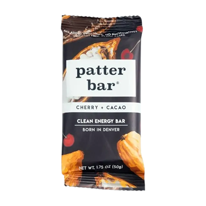 Patterbar Cacao & Cherry Energy Bar – Plant-Based Chocolate Snack