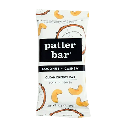 Patterbar Coconut Cashew Energy Bar – Plant-Based Whole Food Snack
