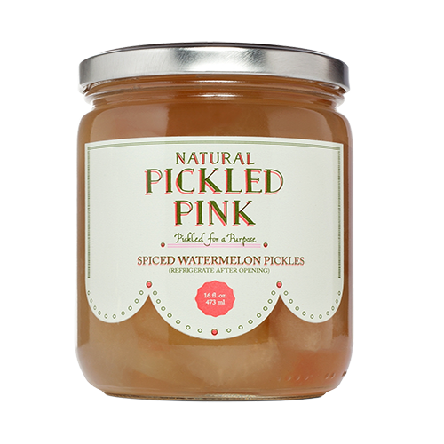 Pickled Pink Watermelon Pickles 16 Oz
