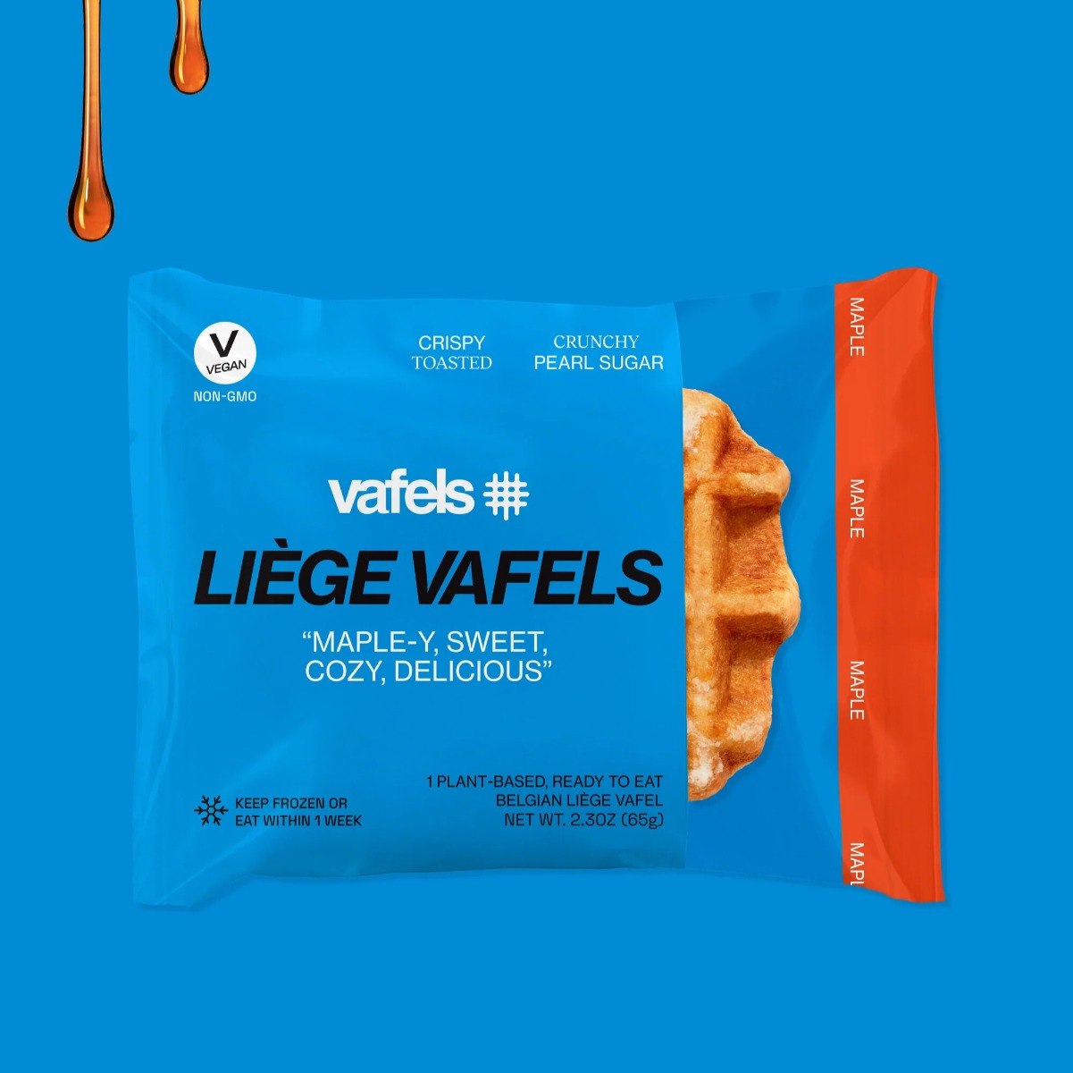 Vafels Liège Maple Waffle – 100% Plant-Based**