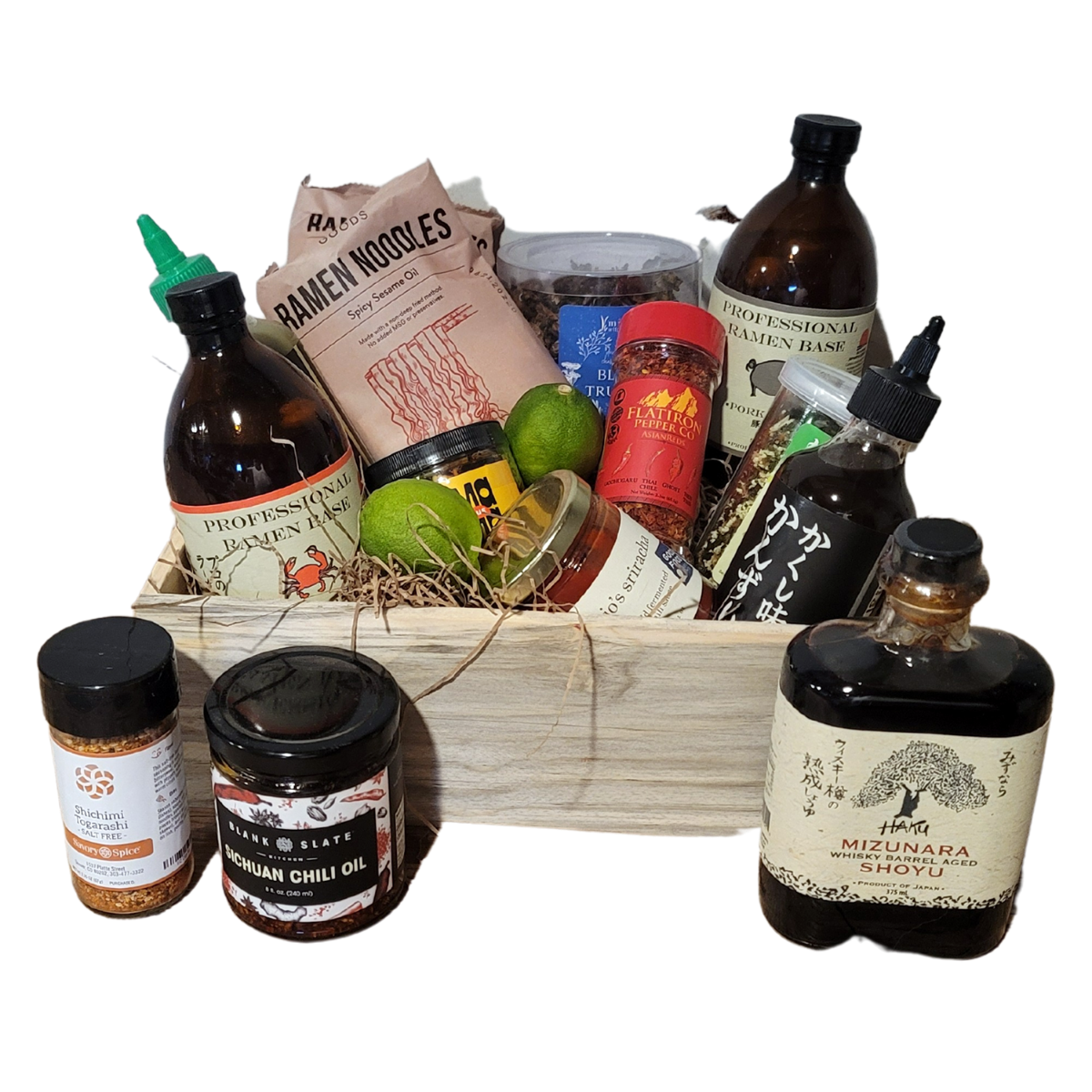 Deluxe Ramen Gift Crate with Some Colorado Products and Proffesional Ramen Broth