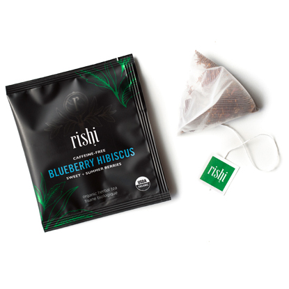 Rishi Certified Organic Kosher Blueberry Hibiscus Rooibos Tea Price per 50 Anti Stress Tea