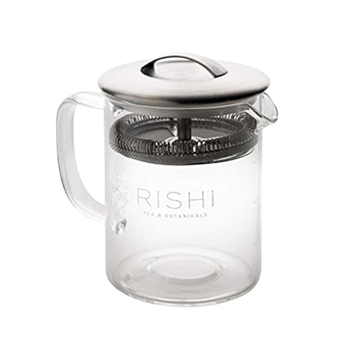 Rishi Tea Simple Brew Loose Leaf Tea Glass Teapot, 13.5 fl-oz (400 ml)