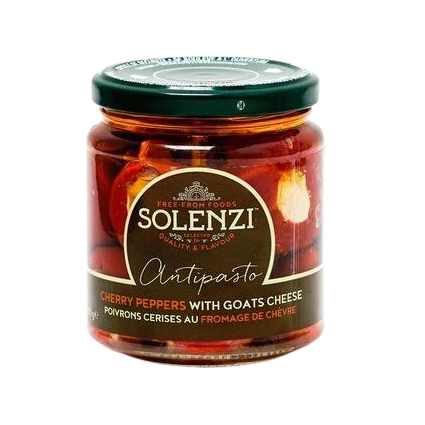 Solenzi Cherry Peppers Stuffed with Goat's Cheese 280g | Gourmet Stuffed Peppers