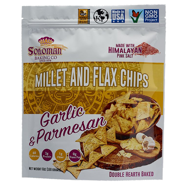 Soloman Baking Co Himalayan Sea salt Pita Chips Parmesan Garlic 6 Oz Local