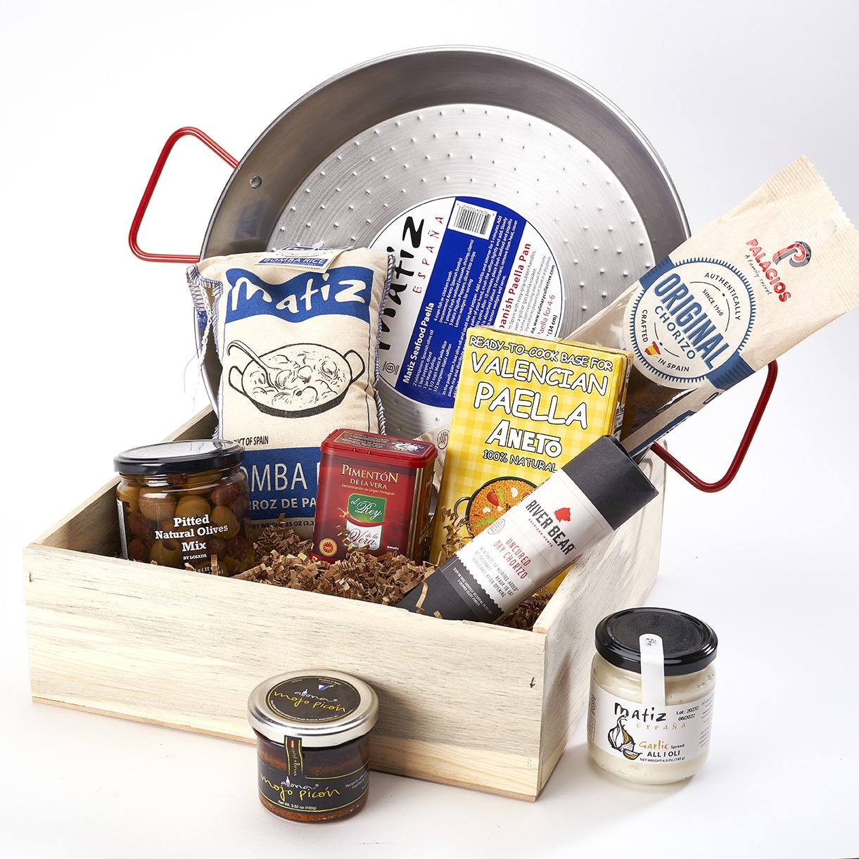 Spanish Paella Basket, With paella Pan
