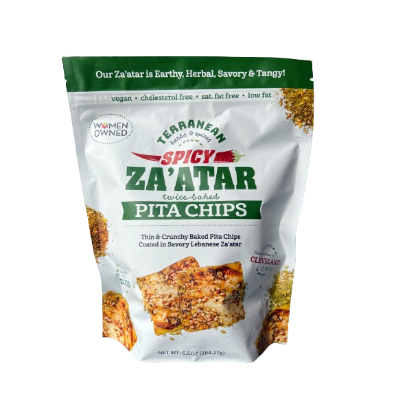 Terranean Spicy Za'atar Twice- Baked Pita Chips Vegan