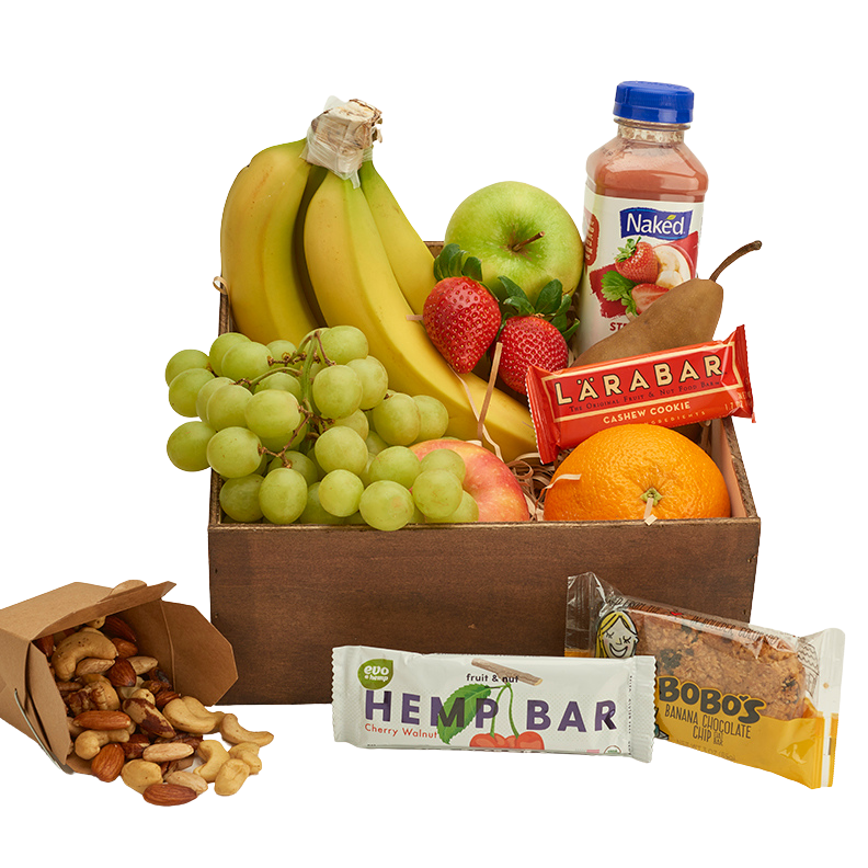 Healthy Snack and Fruit crate