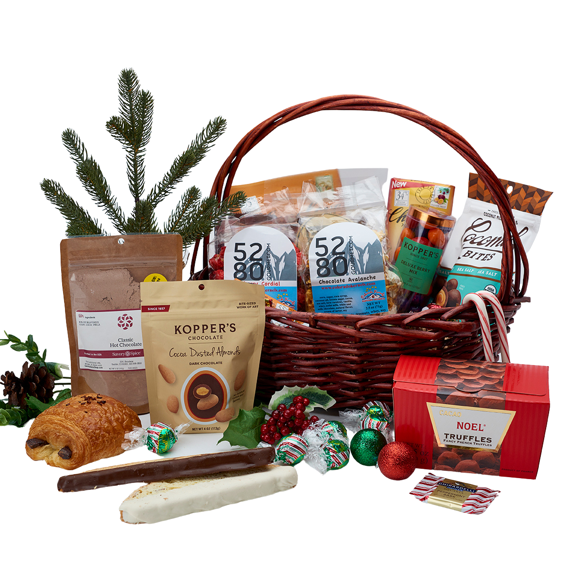 Christmas Novelty Chocolate basket, Local and imported Chocolates