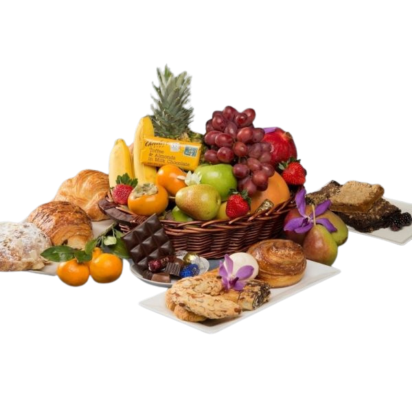 The Fruit and Local pastry basket with local Chocolate
