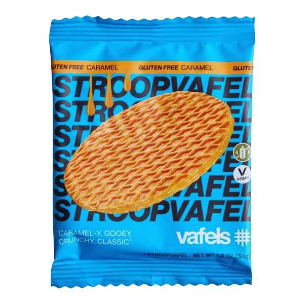 Vafels Gluten-Free Caramel Stroop Waffle – Vegan & Plant-Based Single